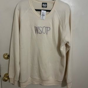 WSOP Beige cream fleece pullover sweater sweatshirt size XL new with tag!